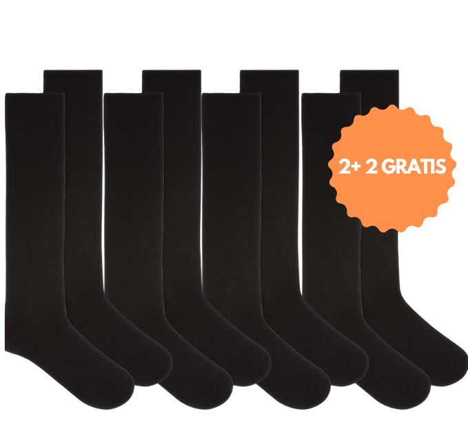 Grijze compressie sokken - 4 paar compressiesokken